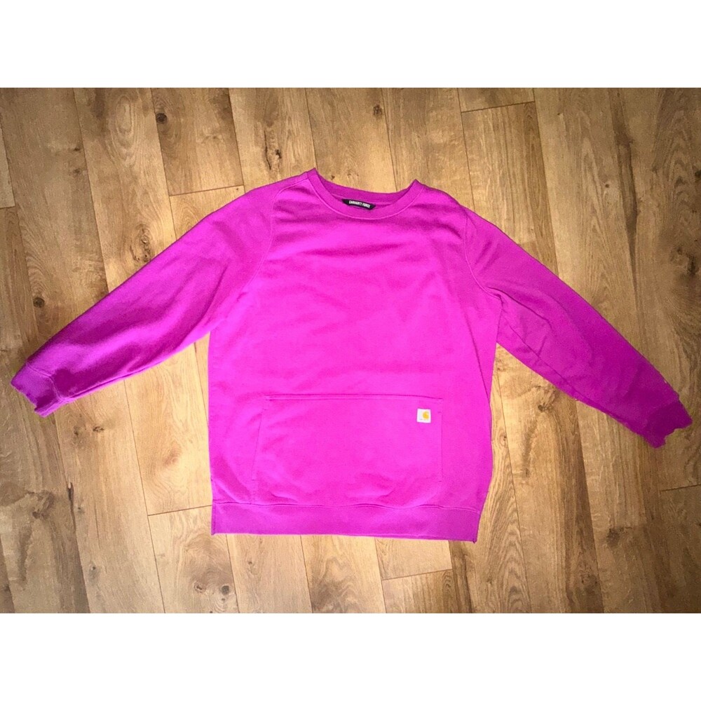 Carhartt Force Women’s XL Pink Relaxed Fit Crewneck Sweatshirt Relaxed Fit Long